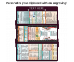 WhiteCoat Clipboard® Trifold - Wine Physical Therapy Edition